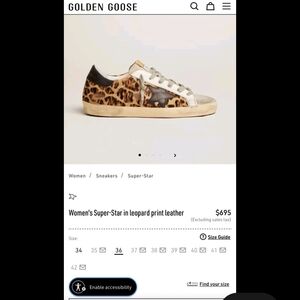 Golden Goose Women's Super-Star Leopard Print Sneakers